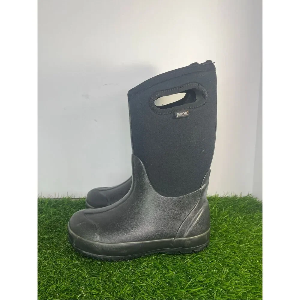 Bogs Classic High Waterproof Kids Rain Winter Boots Black Size 13 US